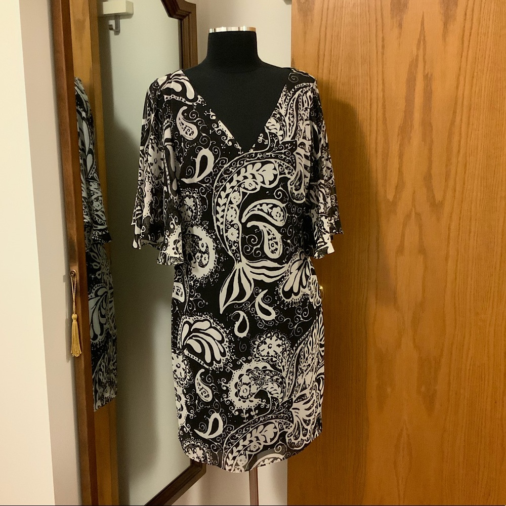 B&W Chiffon Dress - Picture 1 of 3